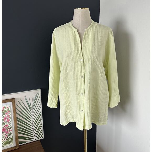 Eileen Fisher Women’s Linen Top Woven Linen Long Shirt Buttoned - Picture 1 of 10
